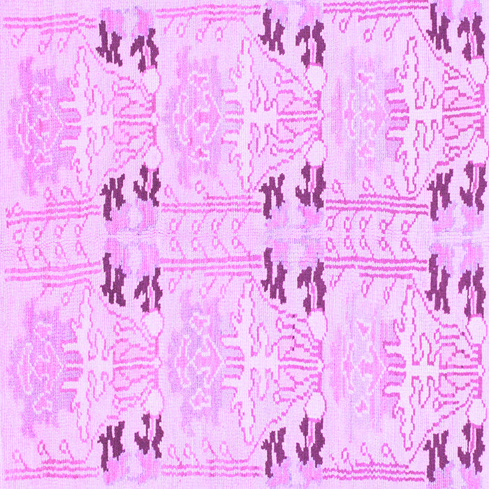 Square Machine Washable Abstract Purple Modern Area Rugs, wshabs972pur