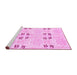 Sideview of Machine Washable Abstract Pink Modern Rug, wshabs972pnk