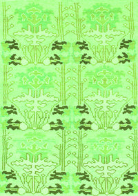 Abstract Green Modern Rug, abs972grn