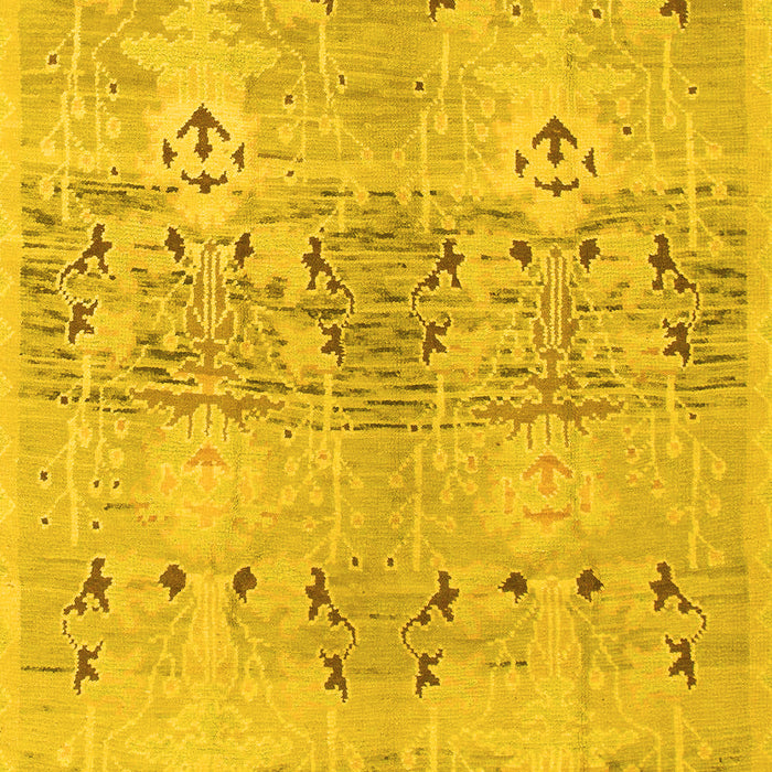 Machine Washable Abstract Yellow Modern Rug, wshabs973yw