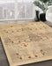 Machine Washable Abstract Yellow Rug in a Family Room, wshabs973