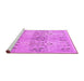 Sideview of Machine Washable Abstract Purple Modern Area Rugs, wshabs973pur