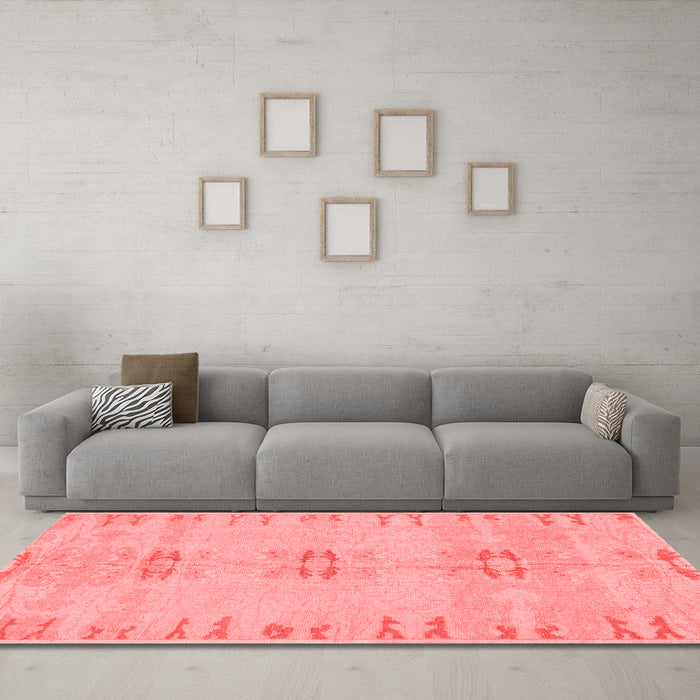 Modern Red Washable Rugs