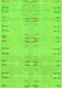 Abstract Green Modern Rug, abs974grn