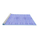 Sideview of Machine Washable Abstract Blue Modern Rug, wshabs974blu