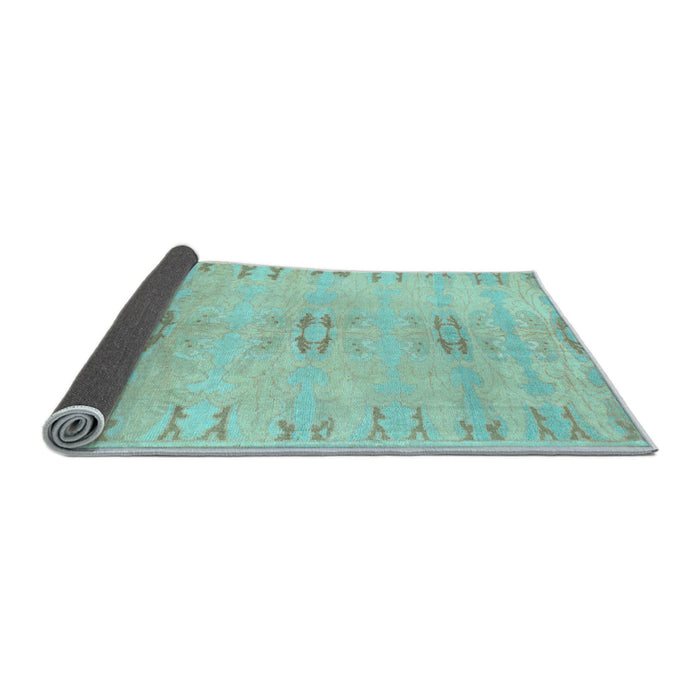 Sideview of Abstract Light Blue Modern Rug, abs974lblu