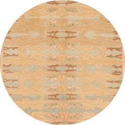Round Abstract Orange Modern Rug, abs974