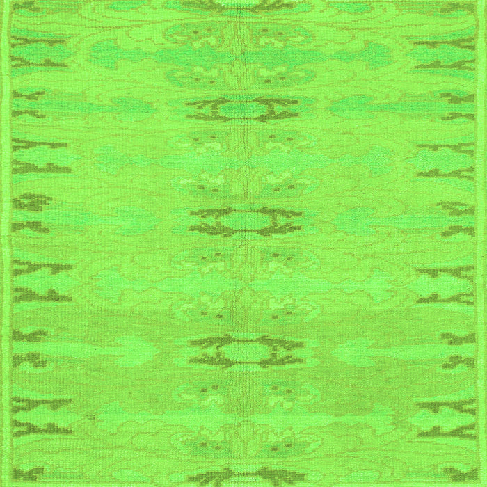 Square Machine Washable Abstract Green Modern Area Rugs, wshabs974grn