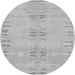 Round Abstract Gray Modern Rug, abs974gry