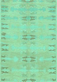 Abstract Turquoise Modern Rug, abs974turq