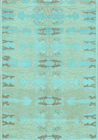 Abstract Light Blue Modern Rug, abs974lblu