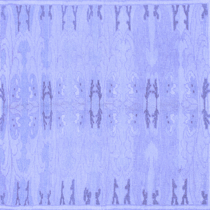 Square Machine Washable Abstract Blue Modern Rug, wshabs974blu