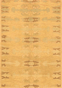 Abstract Brown Modern Rug, abs974brn