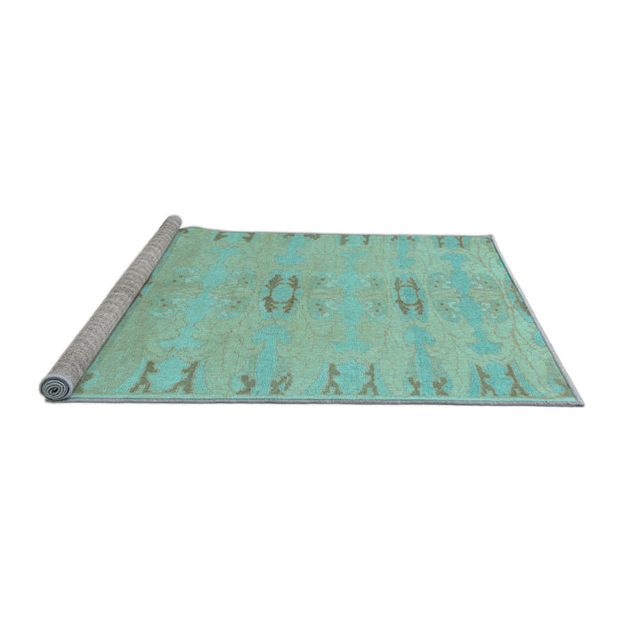 Sideview of Machine Washable Abstract Light Blue Modern Rug, wshabs974lblu