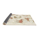 Sideview of Abstract Blanched Almond Beige Modern Rug, abs975