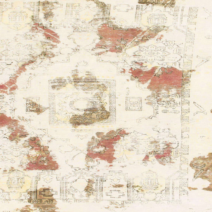 Square Abstract Blanched Almond Beige Modern Rug, abs975