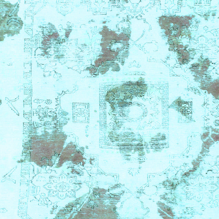 Abstract Light Blue Modern Rug, abs975lblu