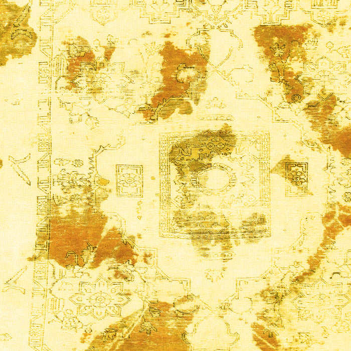 Abstract Yellow Modern Rug, abs975yw