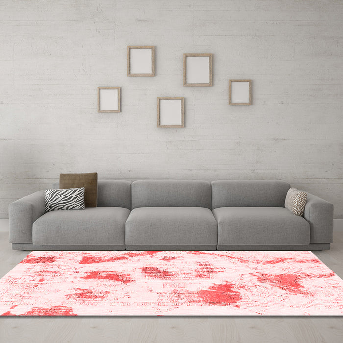 Modern Red Washable Rugs