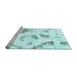 Sideview of Machine Washable Abstract Light Blue Modern Rug, wshabs975lblu