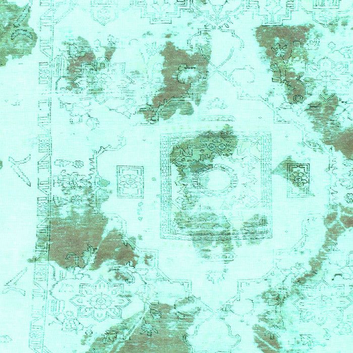 Abstract Turquoise Modern Rug, abs975turq