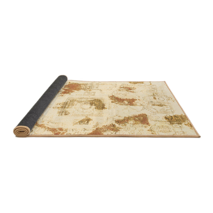 Sideview of Abstract Brown Modern Rug, abs975brn