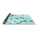 Sideview of Abstract Light Blue Modern Rug, abs975lblu