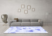 Machine Washable Abstract Blue Modern Rug in a Living Room, wshabs975blu