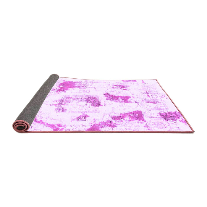 Sideview of Abstract Purple Modern Rug, abs975pur
