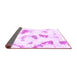 Sideview of Abstract Purple Modern Rug, abs975pur