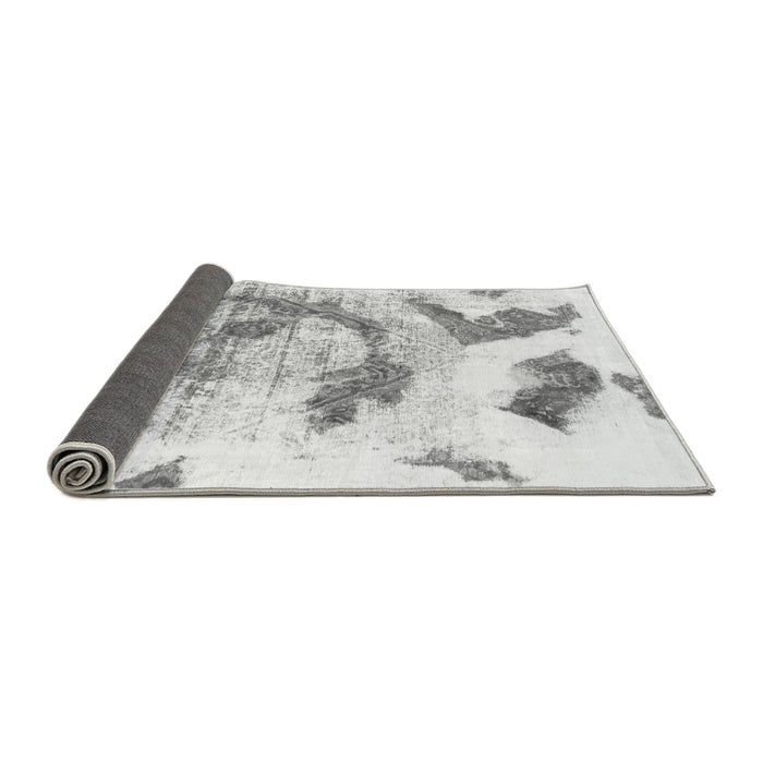 Sideview of Abstract Gray Modern Rug, abs976gry