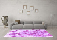 Machine Washable Abstract Purple Modern Rug, wshabs976pur