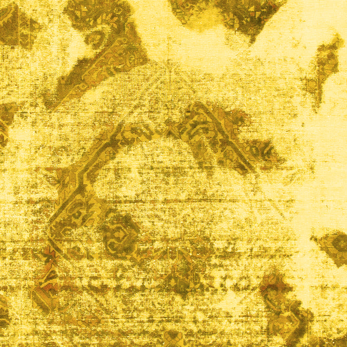 Abstract Yellow Modern Rug, abs976yw