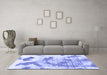 Machine Washable Abstract Blue Modern Rug in a Living Room, wshabs976blu