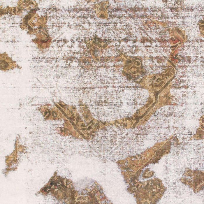 Machine Washable Abstract White Chocolate Beige Rug, wshabs976