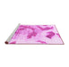 Sideview of Machine Washable Abstract Pink Modern Rug, wshabs976pnk