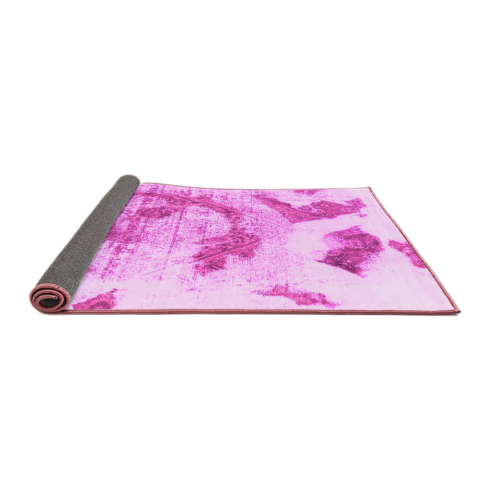 Sideview of Abstract Pink Modern Rug, abs976pnk