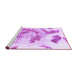 Sideview of Machine Washable Abstract Purple Modern Area Rugs, wshabs976pur