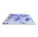 Sideview of Machine Washable Abstract Blue Modern Rug, wshabs976blu