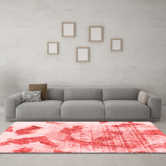 Modern Red Washable Rugs