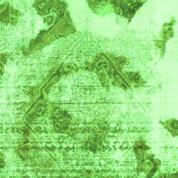 Machine Washable Abstract Green Modern Area Rugs, wshabs976grn