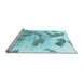 Sideview of Machine Washable Abstract Light Blue Modern Rug, wshabs976lblu