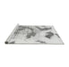 Sideview of Machine Washable Abstract Gray Modern Rug, wshabs976gry