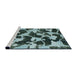 Sideview of Machine Washable Abstract Dark Slate Gray Green Rug, wshabs977