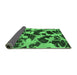 Sideview of Abstract Emerald Green Modern Rug, abs977emgrn