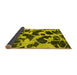 Sideview of Abstract Yellow Modern Rug, abs977yw