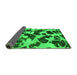 Sideview of Abstract Green Modern Rug, abs977grn