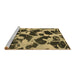 Sideview of Machine Washable Abstract Brown Modern Rug, wshabs977brn