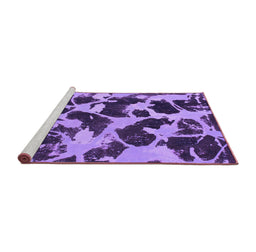 Sideview of Machine Washable Abstract Purple Modern Area Rugs, wshabs977pur