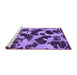 Sideview of Machine Washable Abstract Purple Modern Area Rugs, wshabs977pur